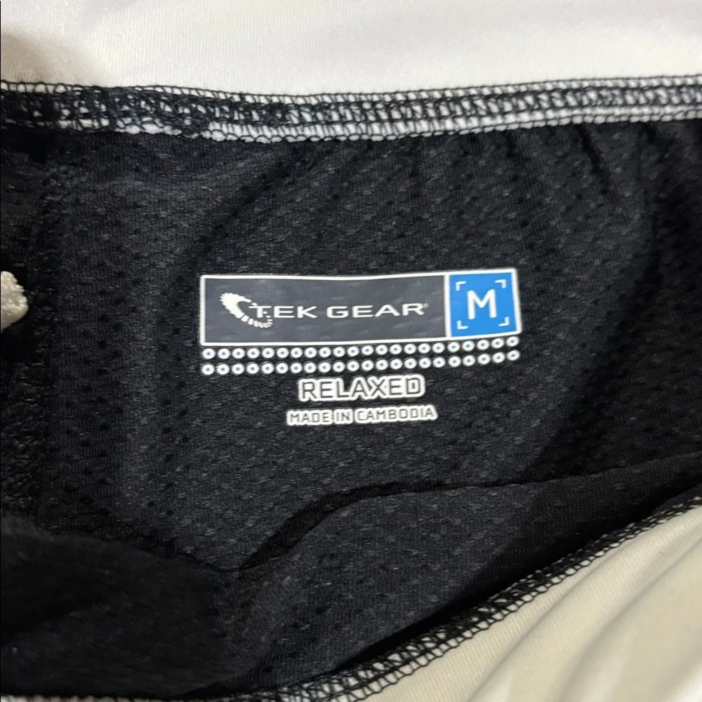 NWT Tek Gear Black White Stripe Relaxed Performance Pants sz M - Picture 6 of 9